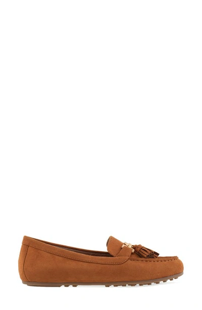 Shop Aerosoles Deanna Tassel Loafer In Tan Faux Suede