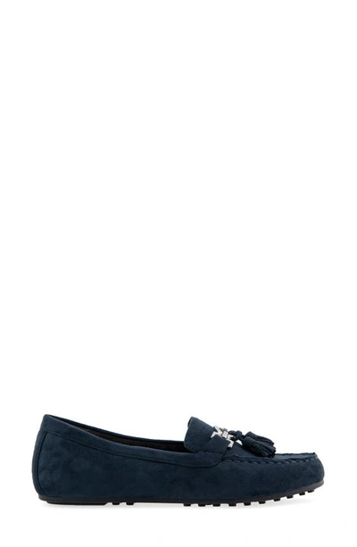 Shop Aerosoles Deanna Tassel Loafer In Navy Faux Suede