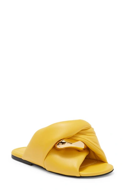 Shop Jw Anderson Twist Chain Slide Sandal In Yellow