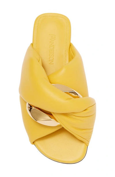 Shop Jw Anderson Twist Chain Slide Sandal In Yellow