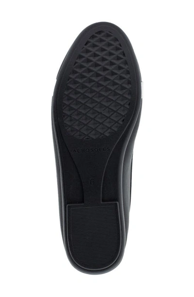 Shop Aerosoles Big Bet Pebbled Flat In Black Combo