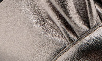 Shop Aerosoles Dillion Ruffle Flat In Graphite Leather