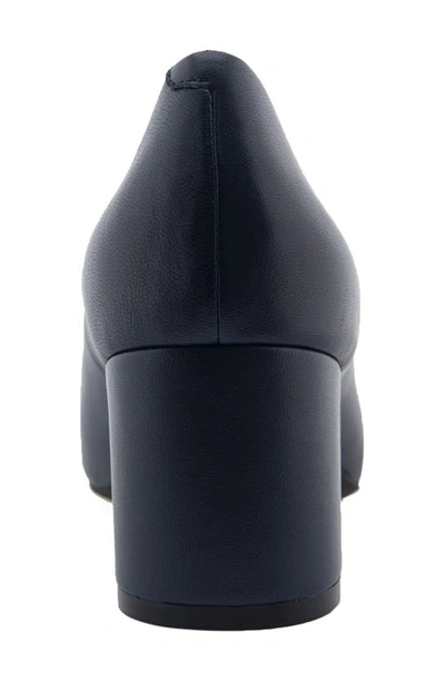 Shop Aerosoles Ebel Block Heel Pump In Navy Leather