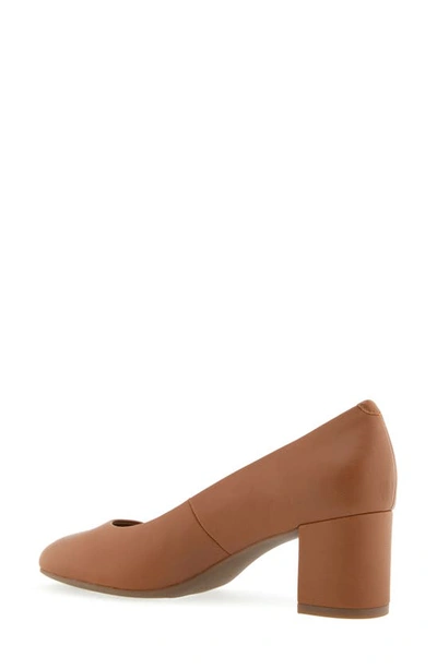 Aerosoles Ebel Dress-pump-mid Heel In Tan Leather