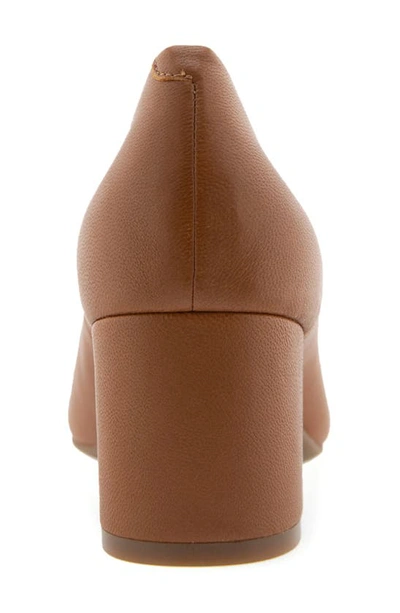 Shop Aerosoles Ebel Block Heel Pump In Tan Leather