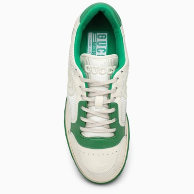 Shop Gucci Low Mac80 White/green Sneaker Men