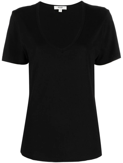 Shop Agolde Cameron V Neck T-shirt Clothing In Black