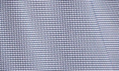 Jared Lang Trim Fit Short Sleeve Cotton Button-up Shirt In Navy Print