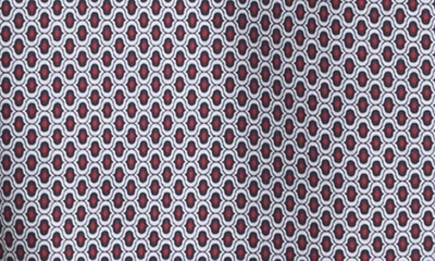 Jared Lang Short Sleeve Button-up Shirt In White N Red