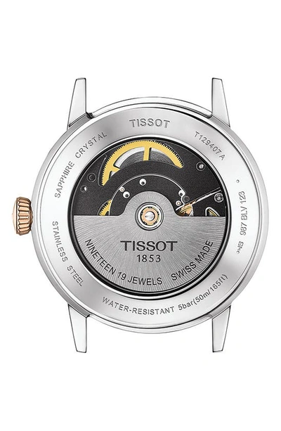 Shop Tissot Classic Dream Automatic Bracelet Watch, 42mm In Silver/rose Gold