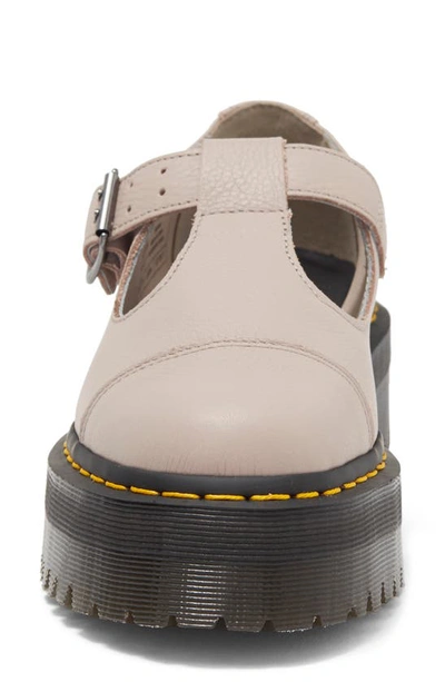 Shop Dr. Martens' Dr. Martens Bethan T-bar Platform Shoe In Vintage Taupe Pisa