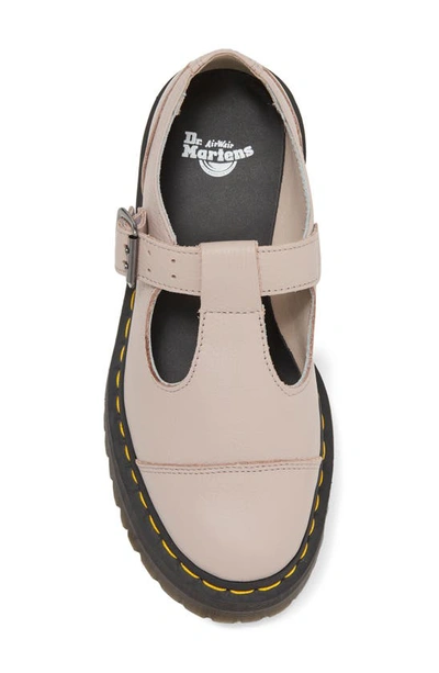 Shop Dr. Martens' Dr. Martens Bethan T-bar Platform Shoe In Vintage Taupe Pisa