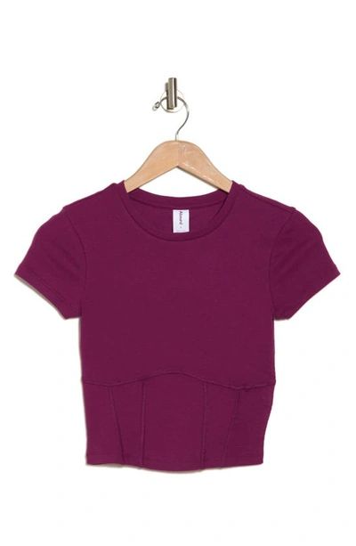 Shop Abound Corset Seamed Baby T-shirt In Purple Magenta