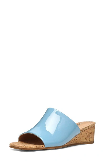 Shop Nydj Claudine Wedge Sandal In Blue Bell-blbe