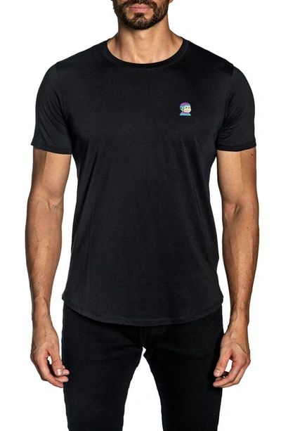 Shop Jared Lang X Nft New World Monks Embroidered T-shirt In Black