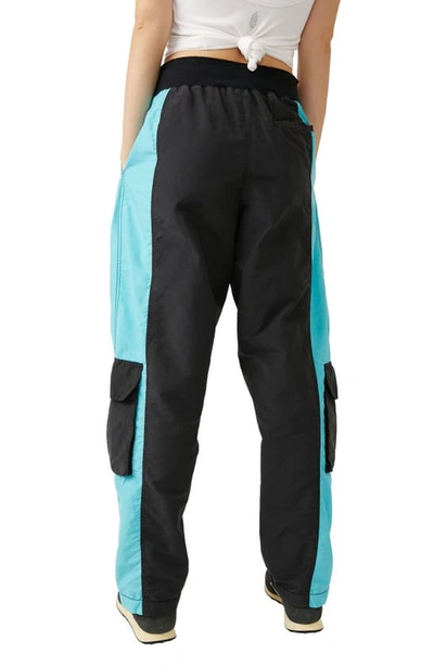 Shop Fp Movement Mesmerize Me Colorblock Cargo Pants In Spruced Up