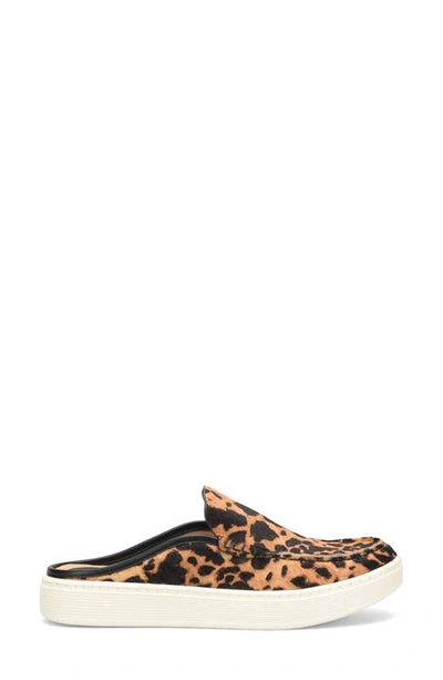 Shop Söfft Somers Moc Toe Mule In Coffee Leopard Calf-hair