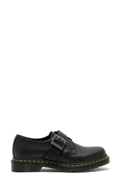 Dr. Martens' 1461 Monk Strap Loafer In Black Classic Pull Up