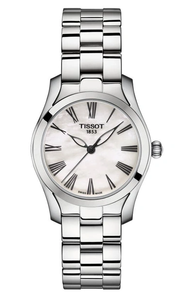 Shop Tissot T-wave Bracelet Watch, 30mm In Grey