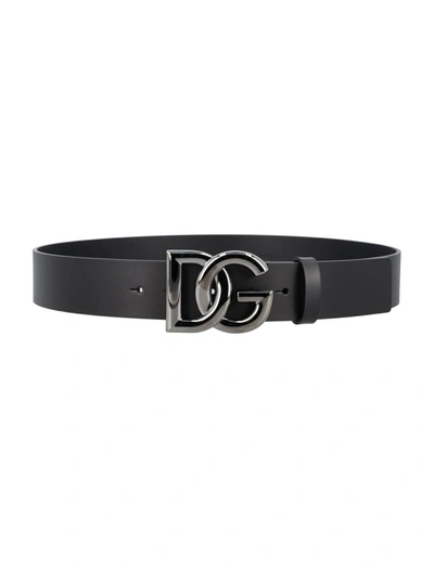 Shop Dolce & Gabbana Belt Dg H40 In Black