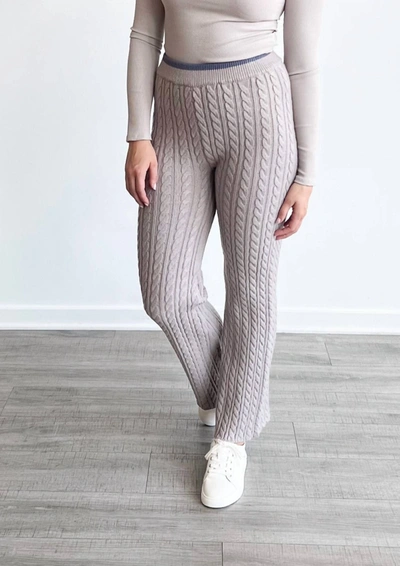 Shop En Saison Nell Knit Pants In Grey