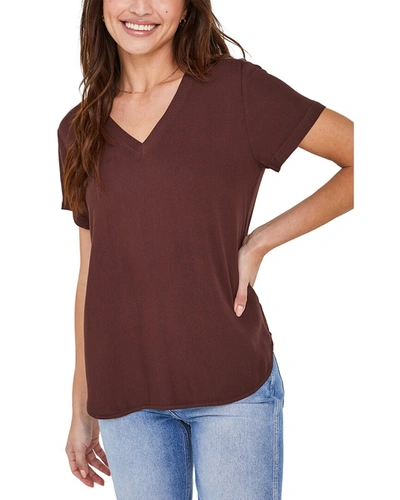 Shop Bella Dahl V-neck T-shirt In Brown