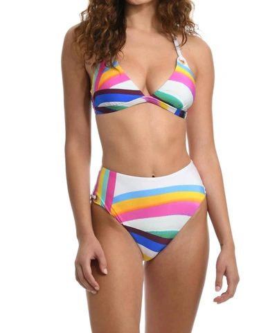 Sunshine 79 Retro Halter Triangle Top In Multi In Multi