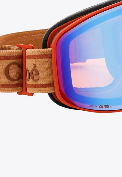 Shop Chloé Cassidy Ski Goggles In Multicolor