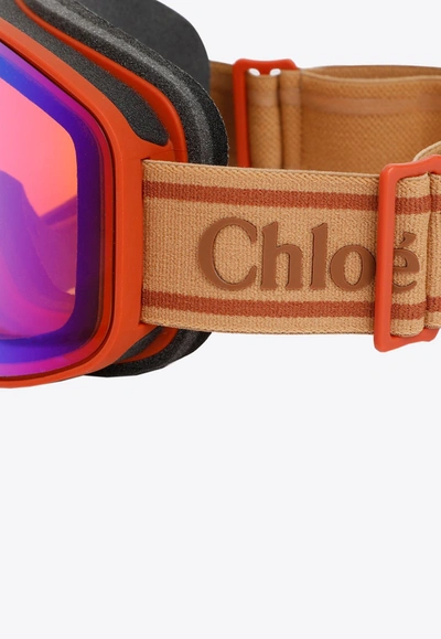 Shop Chloé Cassidy Ski Goggles In Multicolor