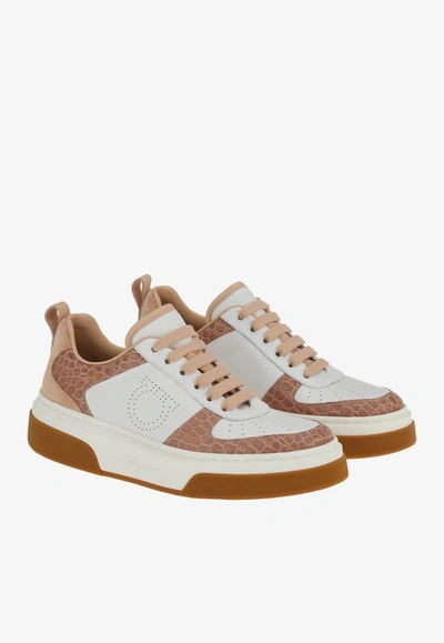 Ferragamo Multicolor Gancini Sneaker In Multicolor