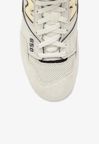 Shop New Balance 650 High-top Leather Sneakers In White