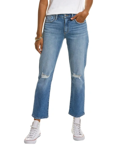 Shop Joe's Jeans Lara Mid-rise Derval Straight Ankle Jean In Blue