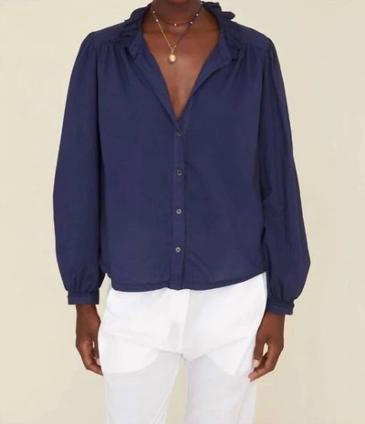 Shop Xirena Fable Shirt In Navy In Blue