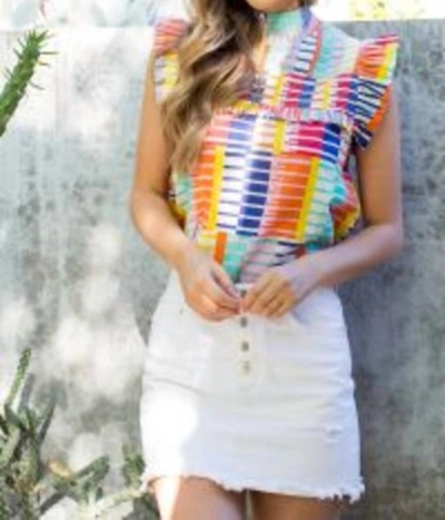 Shop Thml Somewhere Over The Rainbow Top In Multi
