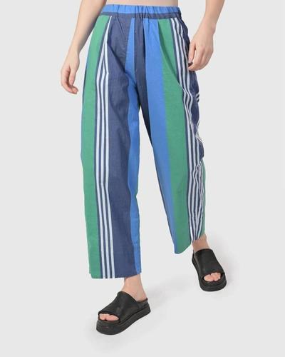 Shop Alembika Ocean Stripe 4-pocket Trousers In Marine In Blue