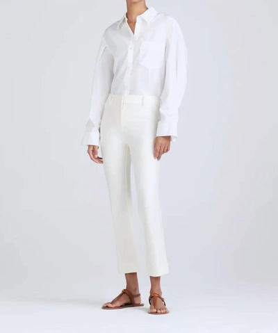 Shop Derek Lam 10 Crosby Crosby Cropped Flare Trouser In Soft White
