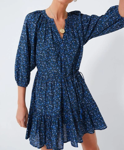 Shop Apiece Apart Mini Mitte Dress In Spagliato Floral Blue In Multi