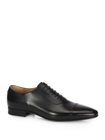 Shop Gucci Drury Leather Oxfords In Black