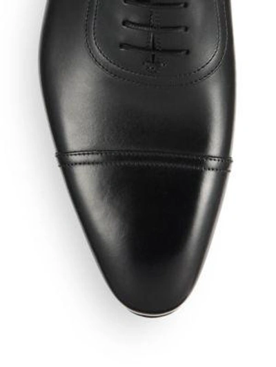 Shop Gucci Drury Leather Oxfords In Black