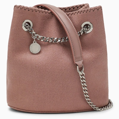 Shop Stella Mccartney Falabella Pink Bucket Bag In Burgundy