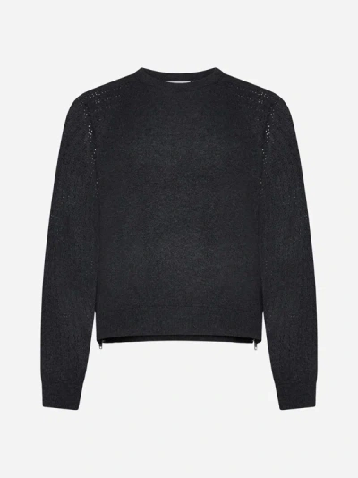 Shop Random Identities Wool And Cashmere Sweater In Grey