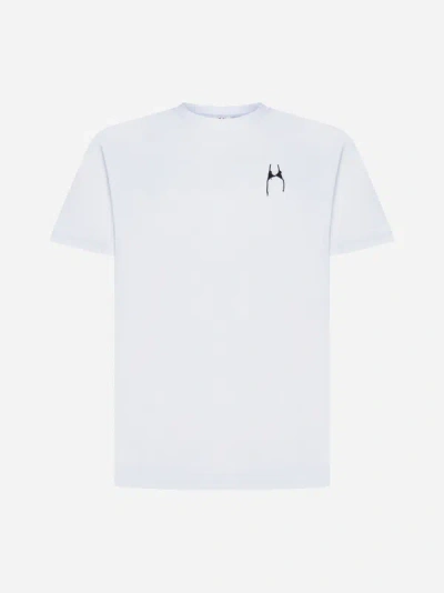 Shop Random Identities Bra Logo Cotton T-shirt In White
