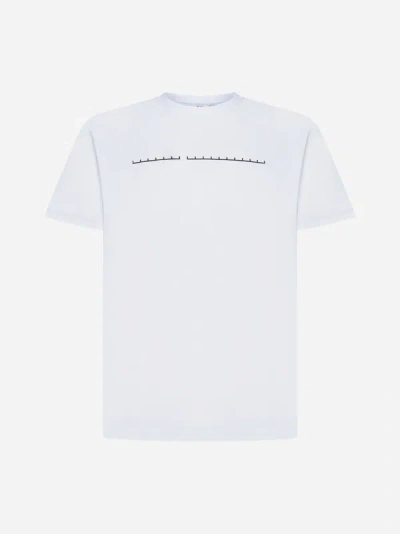 Shop Random Identities Logo Print Cotton T-shirt In White