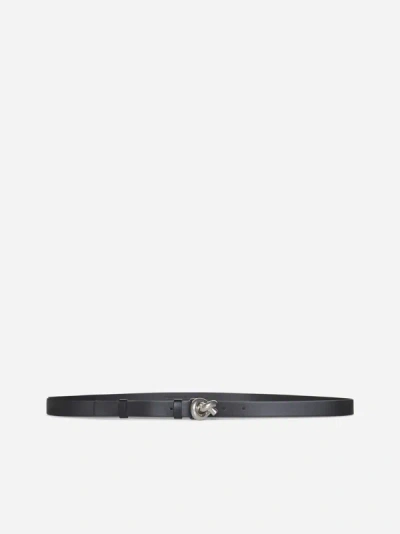 Shop Bottega Veneta Knot Leather Belt In Black