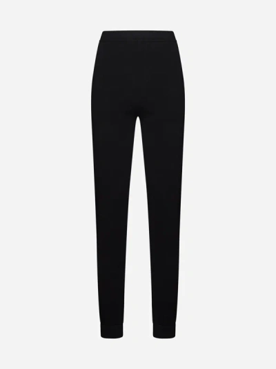 Shop Saint Laurent Cashmere Leggings In Black