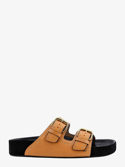 Isabel Marant Lennyo Open-toe Slides In Brown