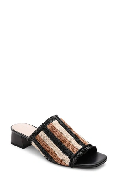 Shop Sanctuary Refresh 2.0 Raffia Sandal In Black/ Milk/ Bistro