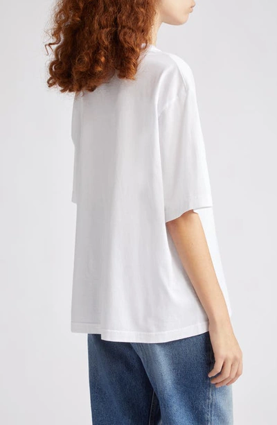 Shop Acne Studios Tag Detail Pocket T-shirt In Optic White