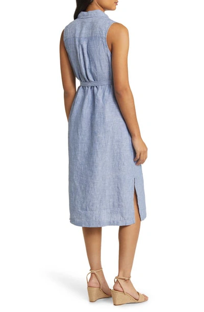 Shop Tommy Bahama Two Palms Linen Shirtdress In Chambray