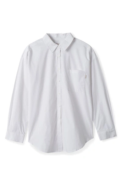 Shop Brixton Sidney Oversize Shirt In White